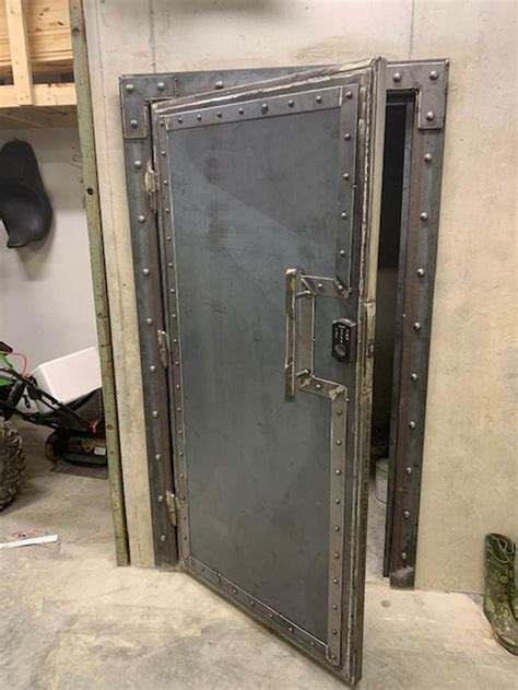 safe room with metal door in house|residential steel safe room doors.